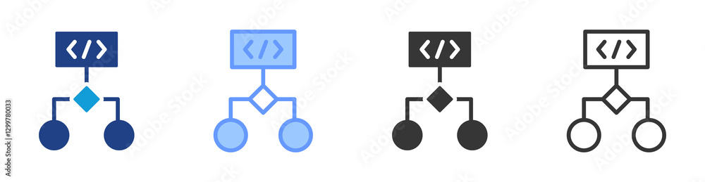Poster Conditional icon set multiple style collection