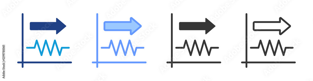Poster constant icon set multiple style collection