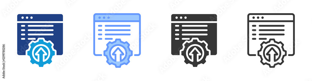 Aufkleber ide icon set multiple style collection