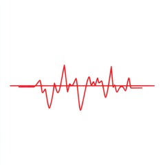 Heartbeat and ECG Line Vector on White Background