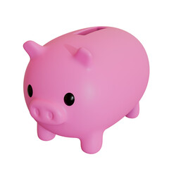 Piggy bank financial investment icon 3d illustration background