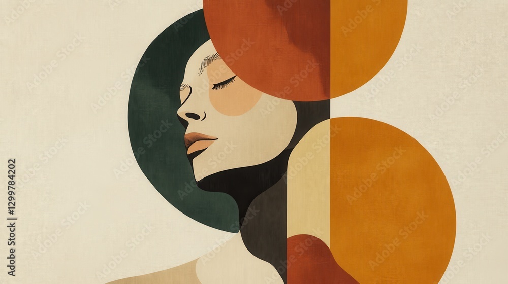 Poster organic merging of art forms with soft textures