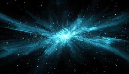 Fototapeta premium Cosmic Energy Burst: A Radiant Nebula in the Vast Expanse of Space