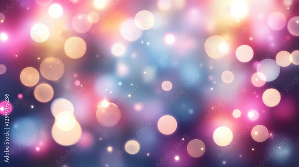 Poster radiating warmth with bright colors and light patterns