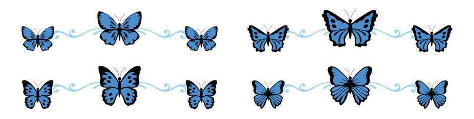 editable beautiful butterfly with swirls vector, perfect for elegant designs, decorations, and artistic projects. Ideal for nature, beauty, and ornamental themes