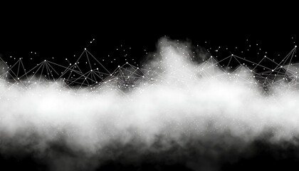 Cloud network hovering over the void