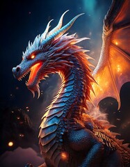 an angry dragon figure