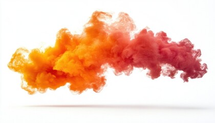 Fototapeta premium Abstract Orange and Red Color Cloud Paint Swirl