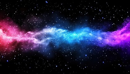 Fototapeta premium Cosmic Nebula in Vibrant Hues of Pink, Blue, and Purple