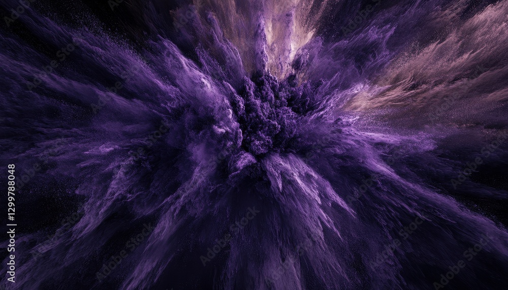 Aufkleber abstract purple particle explosion background