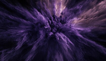 Abstract Purple Particle Explosion Background