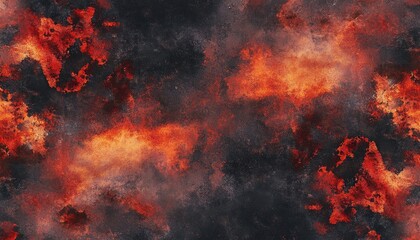 Fiery Abstract Background with Intense Red and Orange Flames