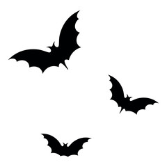 Silhouettes of bats. Halloween spooky night concept.