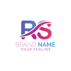 RS logo design. Trendy awesome artistic RS initial based Alphabet icon logo.