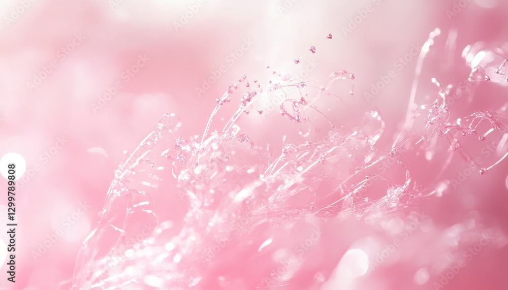 Poster abstract pink background with delicate light and flowing textures