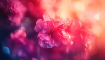 Vibrant Pink and Orange Flower Bloom Close-Up Macro Photography