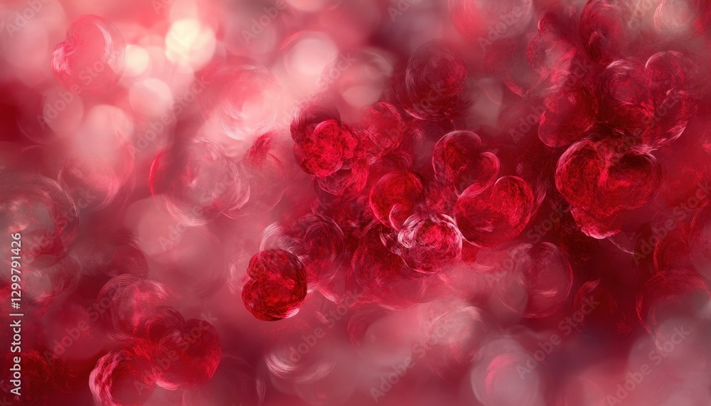 Poster abstract red background with bright and shiny texture