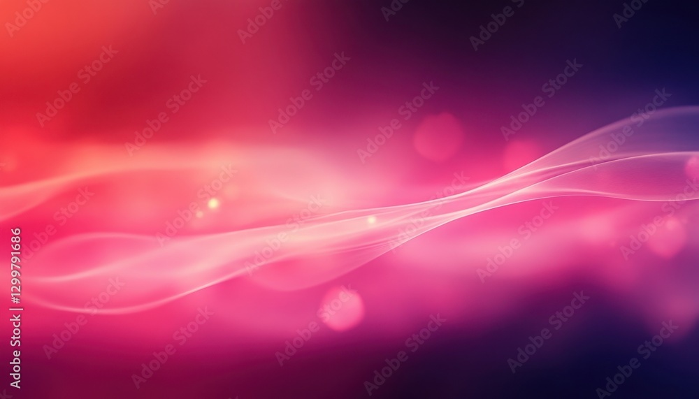 Poster abstract pink and purple wave background with soft glow and sparkle