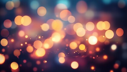 Warm and Cool Color Bokeh Lights Abstract Background Texture