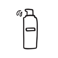 Skincare bottle pump doodle - Cleancers Exfoliants Serums essences Toner moisturizers
