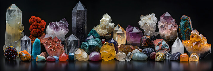 A Colorful Representation of Semi-Precious Stones with Detailed Descriptions