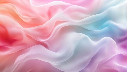 Fototapeta premium Soft Pastel Fabric Texture Background with Colorful Waves and Drapes