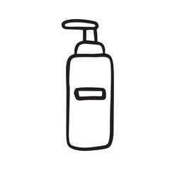 Skincare bottle pump doodle - Cleancers Exfoliants Serums essences Toner moisturizers Sunscreen