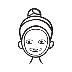 Facial care doodle - using a face mask doodle