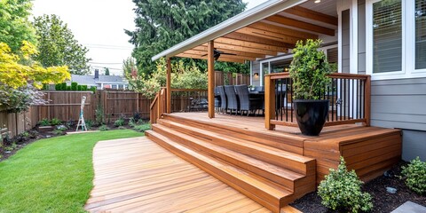 Obraz premium back patio deck construction, renovation