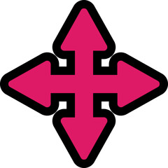 Obraz premium pink vector arrow icon