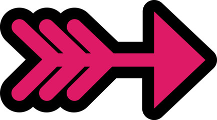 pink vector arrow icon