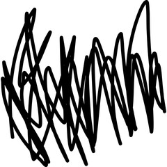Hand Drawn Crossing out line black pen