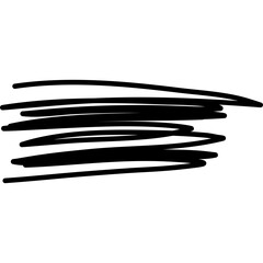 Hand Drawn Crossing out line black pen