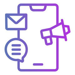 social media campaign Gradient icon