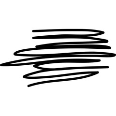 Hand Drawn Crossing out line black pen