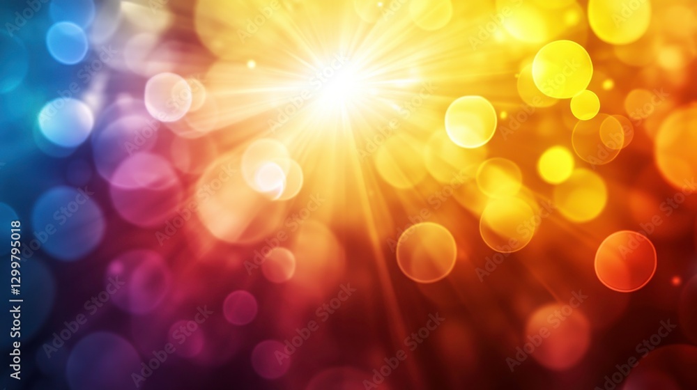 Poster vibrant light patterns with dynamic reflections