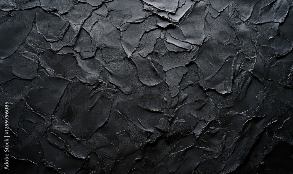 Poster textured black surface with deep layers creating an artistic and elegant background for creative pro