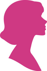 Woman's head silhouette, women's day design concept.