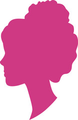 Woman's head silhouette, women's day design concept.