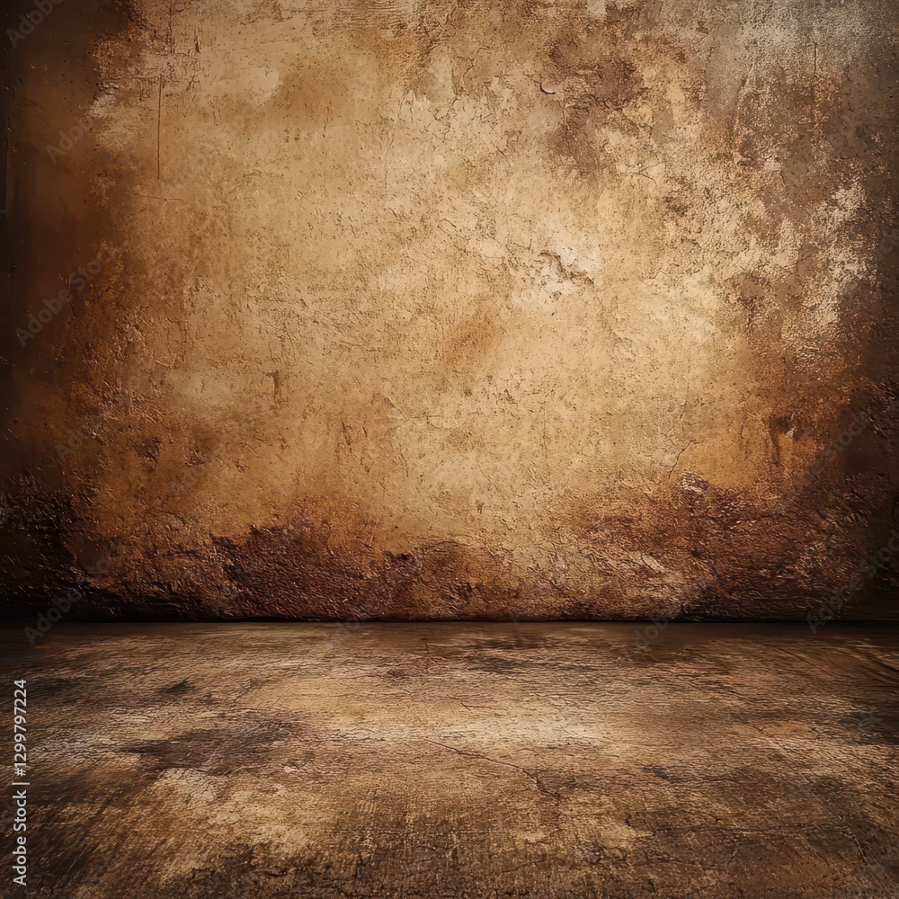 Poster textured grunge background with brown and tan hues suitable for use in various creative projects inc