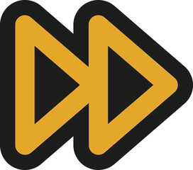 yellow direction arrow