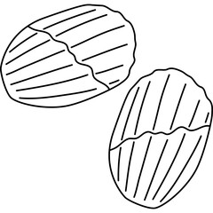 Hand drawn of Madeleine outline
