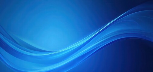Tranquil Blue Wave Background with Smooth Curves and Soft Gradients for Background Design, Digital Art, and Abstract Textures