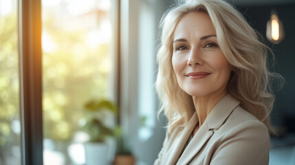 Confident Professional Woman in Power Suit