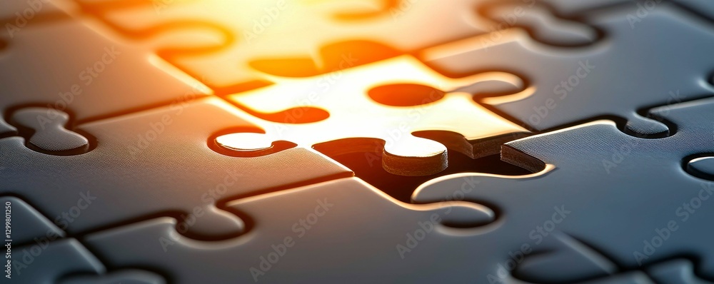 Poster puzzle completion finding solution strategy light enhancing completeness metaphor concept