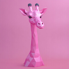 3D Pink Giraffe