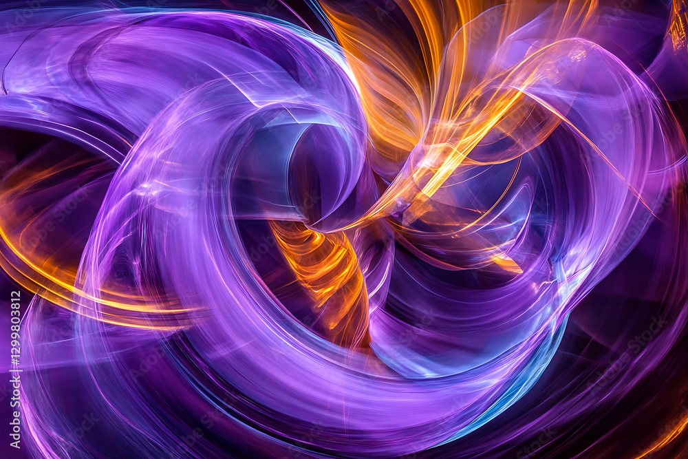 Aufkleber dynamic colorful swirls abstract art digital creation vivid environment artistic perspective visual 