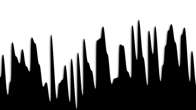 Stylized Black Sound Wave Silhouette