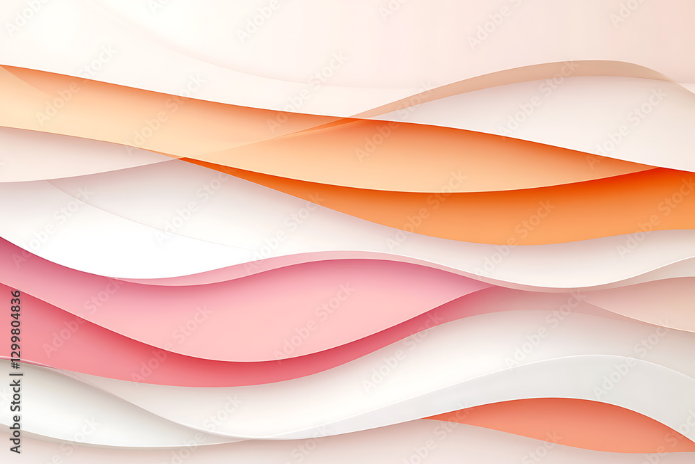 Aufkleber flowing abstract waves design studio graphic art soft color palette eye level modern aesthetic for d