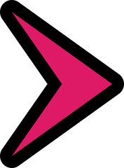 pink arrow,pink direction